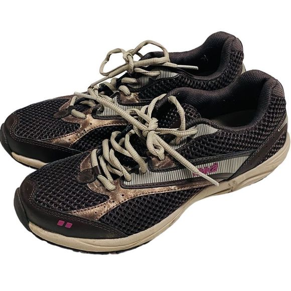 Women’s RYKA 7.5 Brown Walking Comfort Sneakers Women’s Shoes